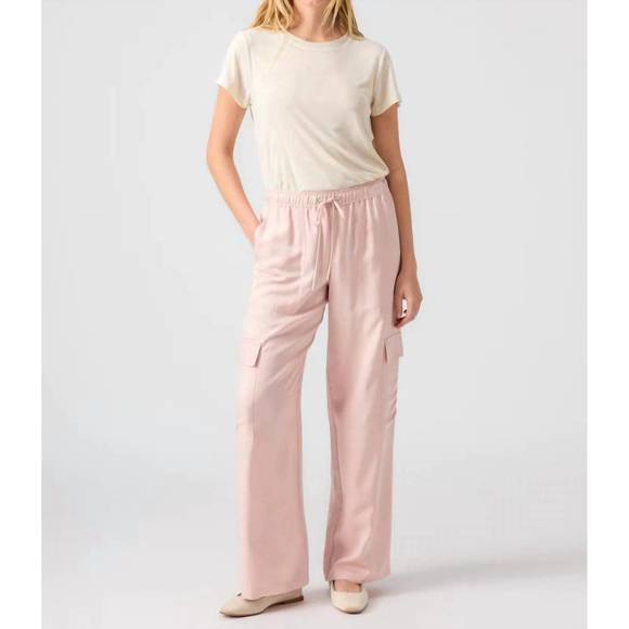 NEW BEVY FLOG sapir cargo pants in powder pink - Picture 1 of 3